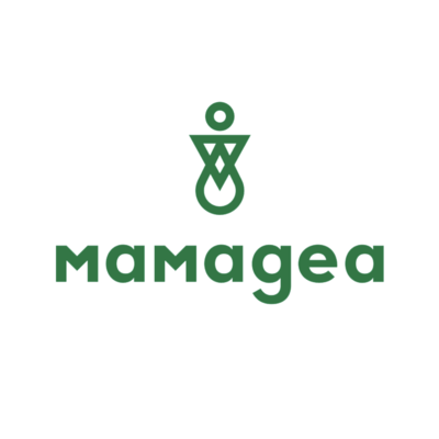 The logo of mamagea in green color